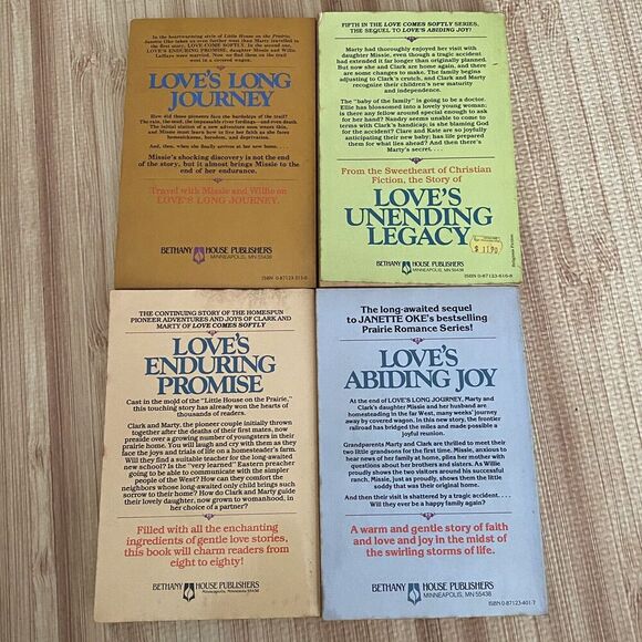 Prairie Romance Series Books Box Set 4 Vol Janette Oke's 1979 Vintage Paper Back - Picture 3 of 6